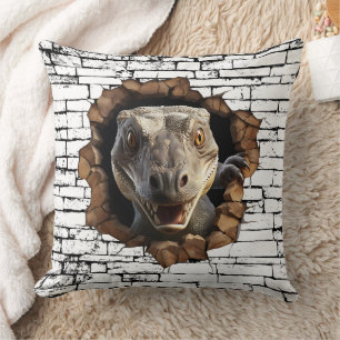 Coussin Art de mur de lézard 3D – Safari réaliste