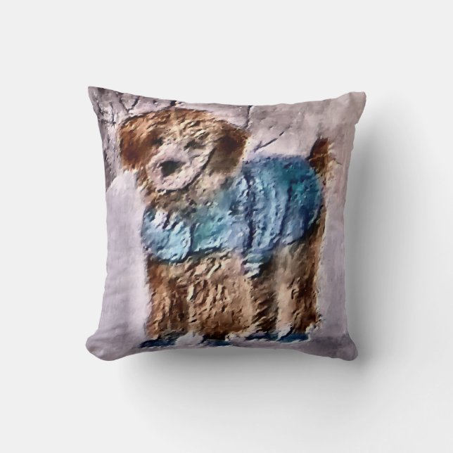 Coussin Art de Noël des canicules (Recto)