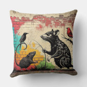 Coussin Art de rue au design moderne (Verso)