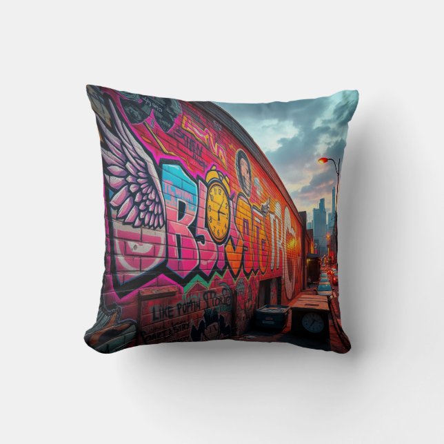 Coussin Art de rue et nature (Recto)