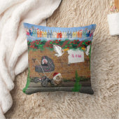 Coussin Art de rue Polka-Dot de Noël (Couverture)