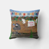 Coussin Art de rue Polka-Dot de Noël (Verso)