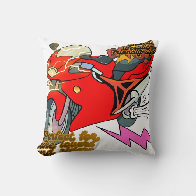 Coussin Art de vélo de course Vitesse (Recto)