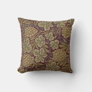 Coussin Art de vigne rouge vert de William Morris