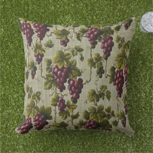 Coussin Art de vigne rustique de campagne français de vign