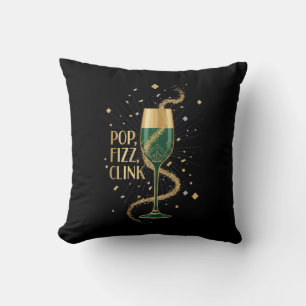Coussin Art Déco Élégant Pop Fizz Clink Gatsby Rugissant