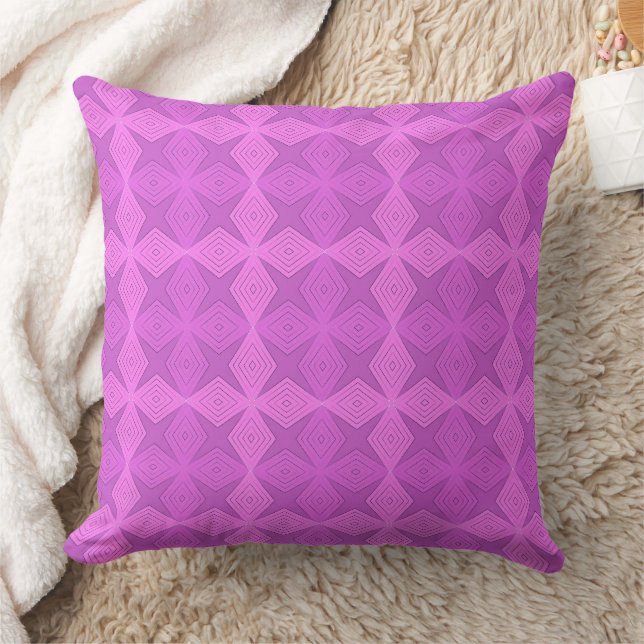 Coussin Art déco géométrique lilas vif (Couverture)