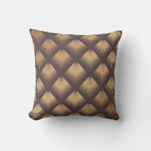 Coussin Art Déco Golden : Minimaliste sans couture