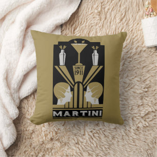 Coussin Art Déco Martini