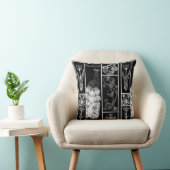 Coussin Art déco noir & blanc stylisé personnalisable (Chaise)