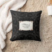 Coussin Art Déco Nouveau dentelle en or look personnalisé (Couverture)