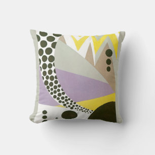 Coussin Art Déco vintage motifs géométriques Pochoir Jazz