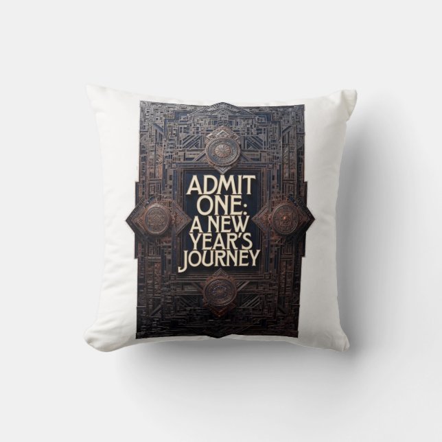 Coussin Art Deco VIP Pass T-Shirt, Premium New Year (Recto)