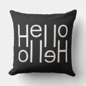 Coussin Art des mots Hello Welcome en blanc moderne sur fo (Recto)