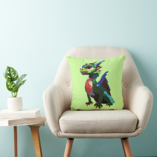 Coussin Art Dragon Coloré
