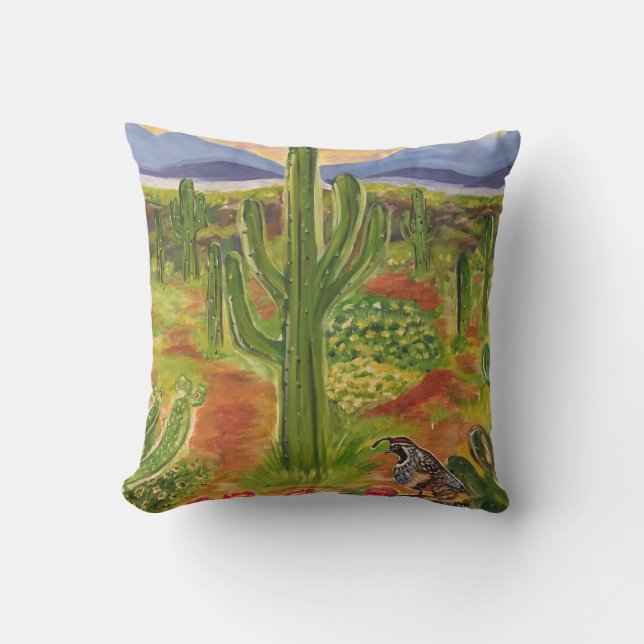 Coussin Art du désert d'Arizona (Recto)