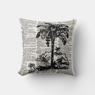 Coussin Art du dictionnaire Palm Tree