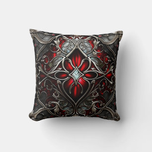 Coussin Art du rubis métallique