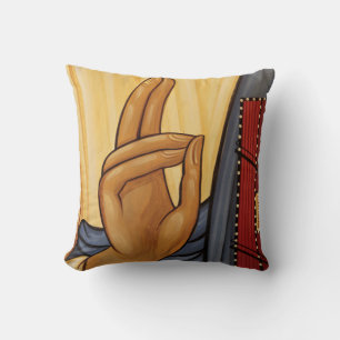 Coussin Art du signe de main religieux