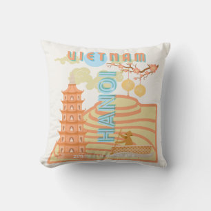 Coussin Art du voyage au Vietnam