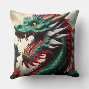 Coussin Art du zodiaque chinois année du dragon OrganicPun