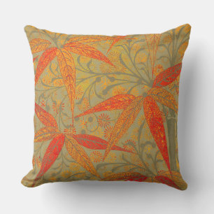 Coussin Art en bambou terrestre Vintage Imprimer orange