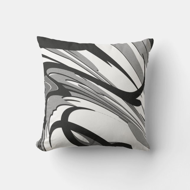 Coussin Art en forme noir et blanc (Recto)