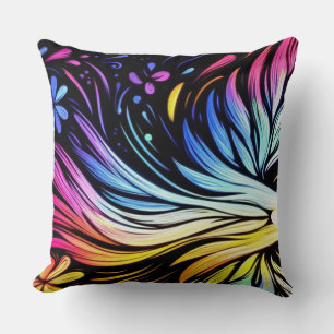 Coussin Art Fantaisiste sur un Grand Canapé, Fauteuil ou L