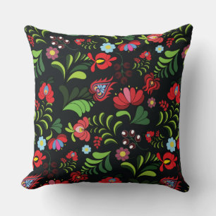 Coussin Art floral folklorique hongrois