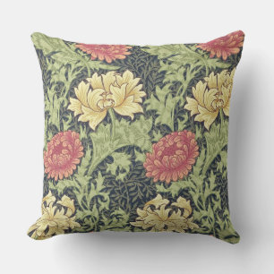 Coussin Art floral vintage de chrysanthème de William