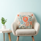 Coussin Art Folk Oiseaux Et Fraise Design (Chaise)