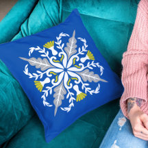 Art géométrique boho moderne bleu et jaune tendanc