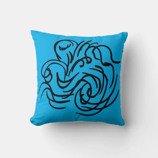 Coussin Art géométrique moderniste abstrait (Recto)