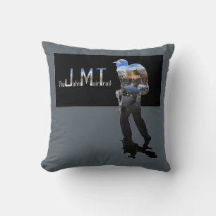 Coussin Art - Hiker Silhouette - John Muir Trail Texte