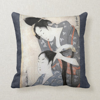 Coussin Art japonais réversible Kitagawa Utamaro