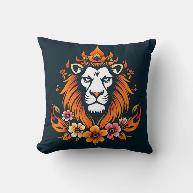 Coussin Art lion moderne (Recto)