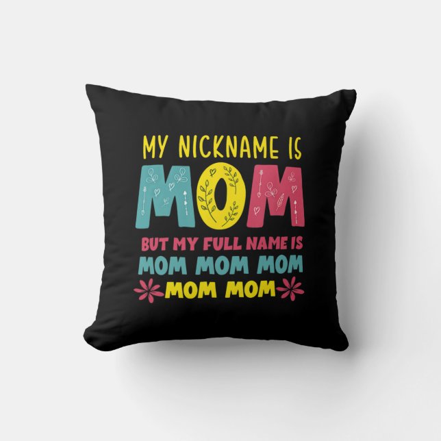 Coussin Art Mère | Mon pseudo est l'anniversaire de maman (Recto)