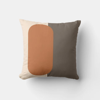 Coussin Art minimal de forme de pilule moderne du milieu d