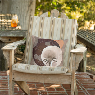 Coussin Art minimaliste d'arbre et de plantes