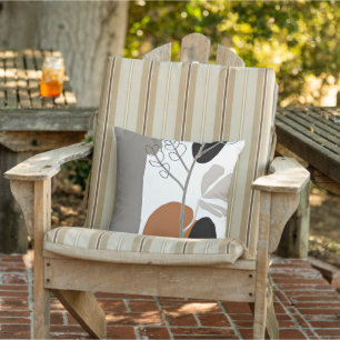 Coussin Art minimaliste de plante montante