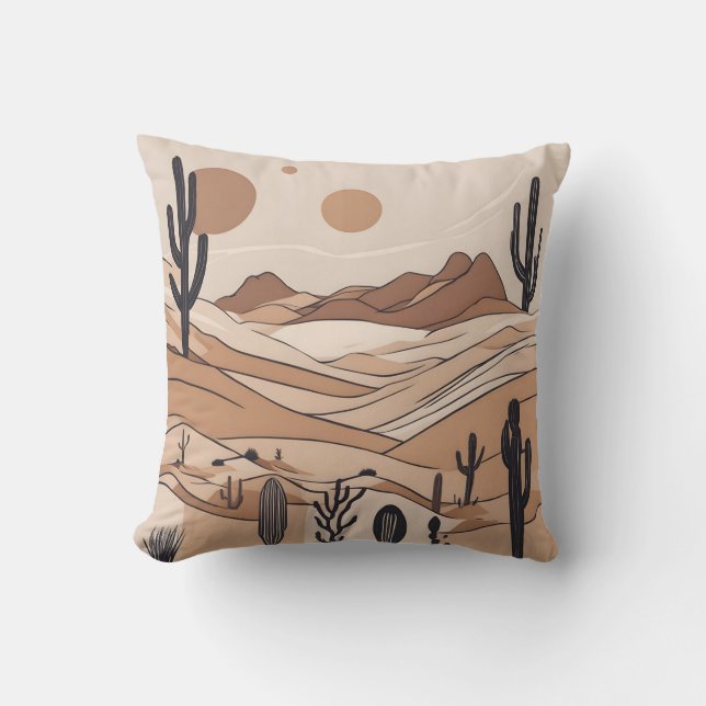 Coussin Art minimaliste du désert (Recto)