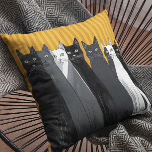 Coussin Art moderne Chats Halloween Décor maison