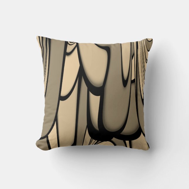 Coussin Art Moderne Fondre des teintes Brown (Recto)