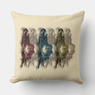 Coussin art moderne - lancer l'oreiller