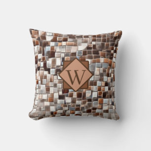Coussin Art mosaïque / Monogramme /