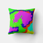 Coussin Art Multicolore Abstrait Éclaboussure 2020 Cool (Verso)