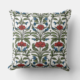 Coussin Art Nouveau Chinoiserie Lotus Floral