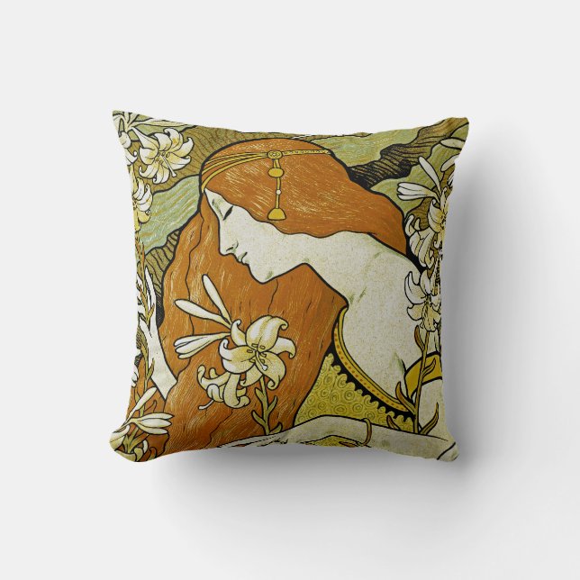 Coussin Art Nouveau de L'Ermitage floral (Recto)