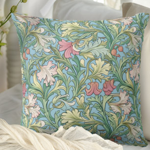 Coussin Art Nouveau Décoratif Floral Pastel Vintage
