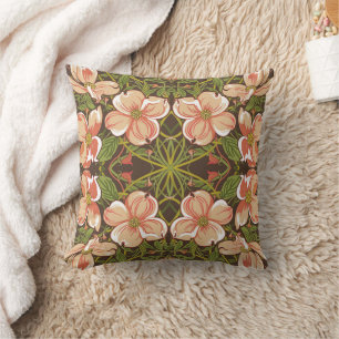 Coussin Art Nouveau Dogwood Blush Floral Impression